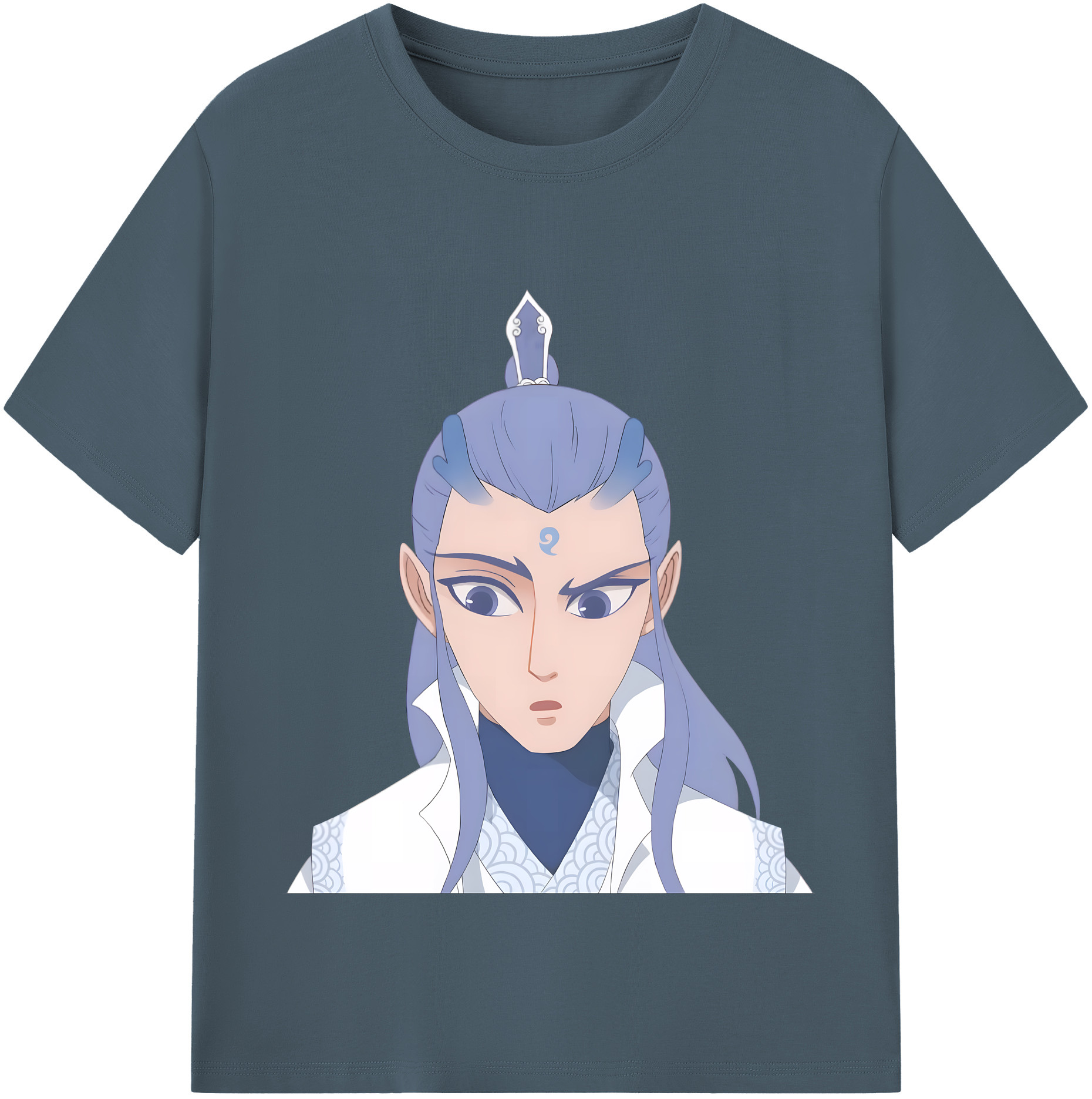 （画像用） Ne Zha 2 ナタ 魔童の大暴れ 綿100％半袖Tシャツ（フロントプリント）